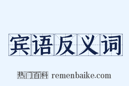 宾语反义词是什么意思的图片